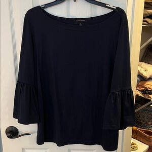 Banana Republic Women's Navy Flared Sleeve Blouse; Size Large